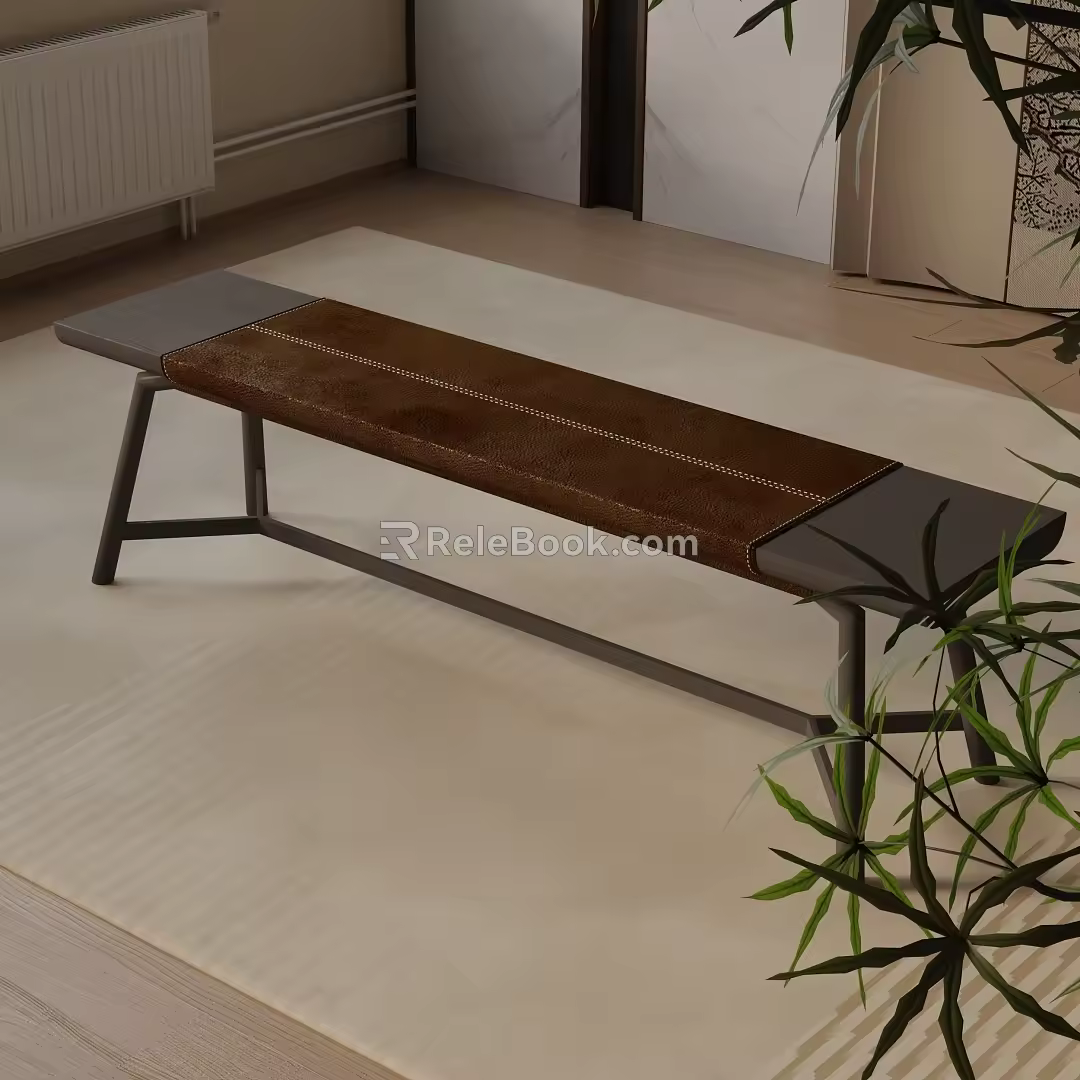 Modern shoe changing stool 3d model