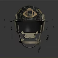 Advanced Tactical Military Helmet With Camouflage Pattern And Protective Gear Design