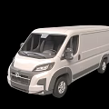 Modern White Commercial Cargo Van Exterior View With Sleek Body Design