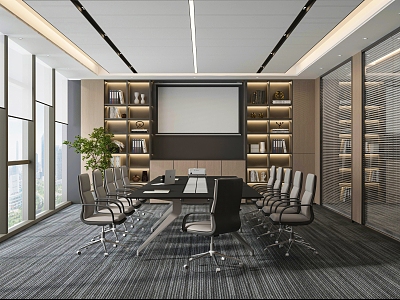 Modern Meeting Room Meeting Table and Chair 3d model