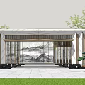 new chinese style gate 3d model