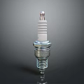 Automotive Spark Plug Featuring Metal Threaded Body Ceramic Insulator And Shiny Electrode