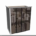 Modern Walk in Closet With Elegant Dresser And Organized Storage For Clothes And Bags