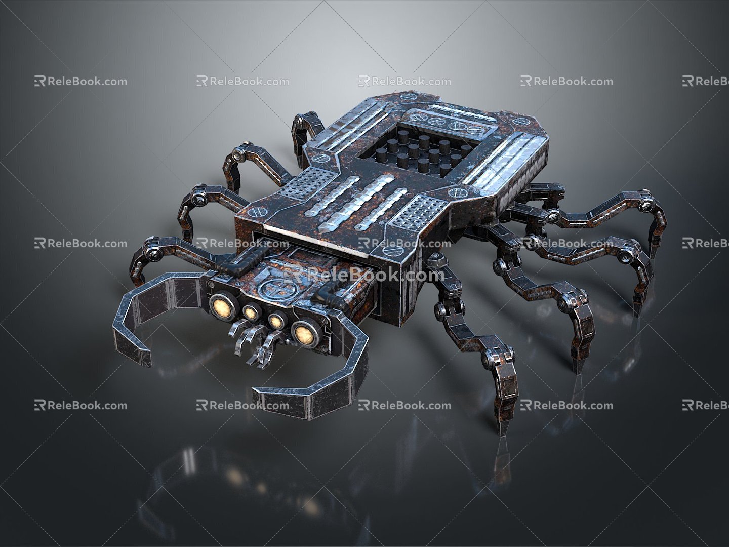 Robot Spider Robot Mecha Spider Science Fiction Spider Mechanical Spider Spider Battery Spider Tower Defense 3d model