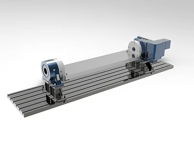 Industrial Equipment With Dual Driving Units And Linear Metal Guide Structure 3d model