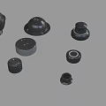 Modern Button Knob 3d model
