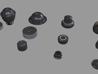 Modern Button Knob 3d model