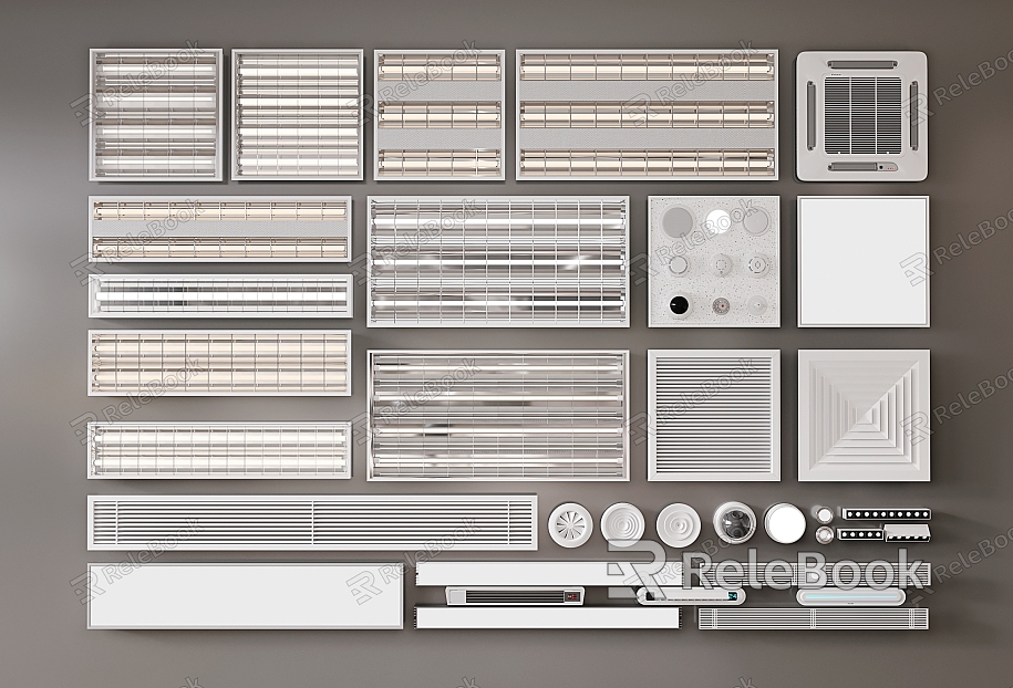 Modern Grille Light Office Light Air Conditioning Outlet Central Air Conditioning Linear Yuba model