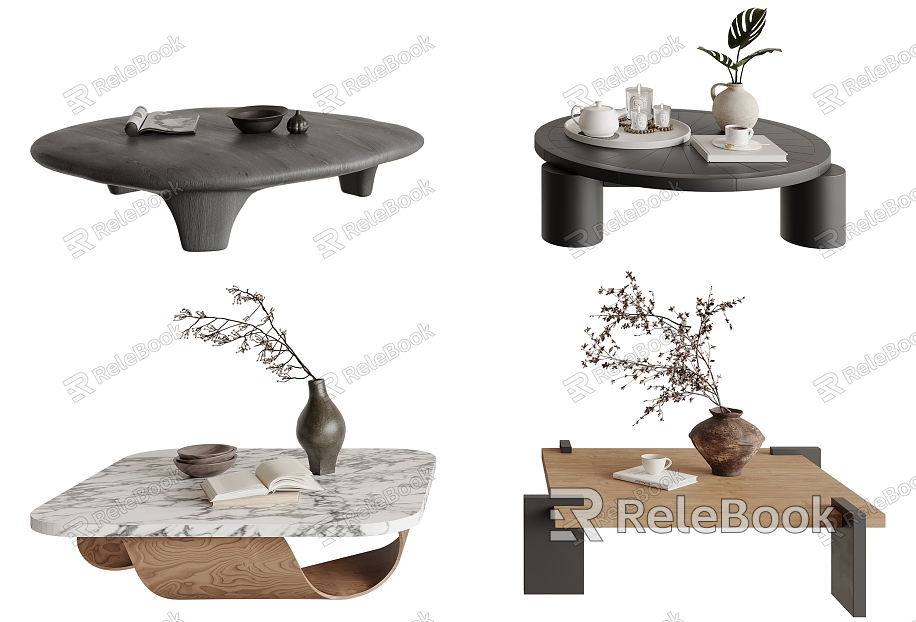 Quiet Ancient Style Tea Table model