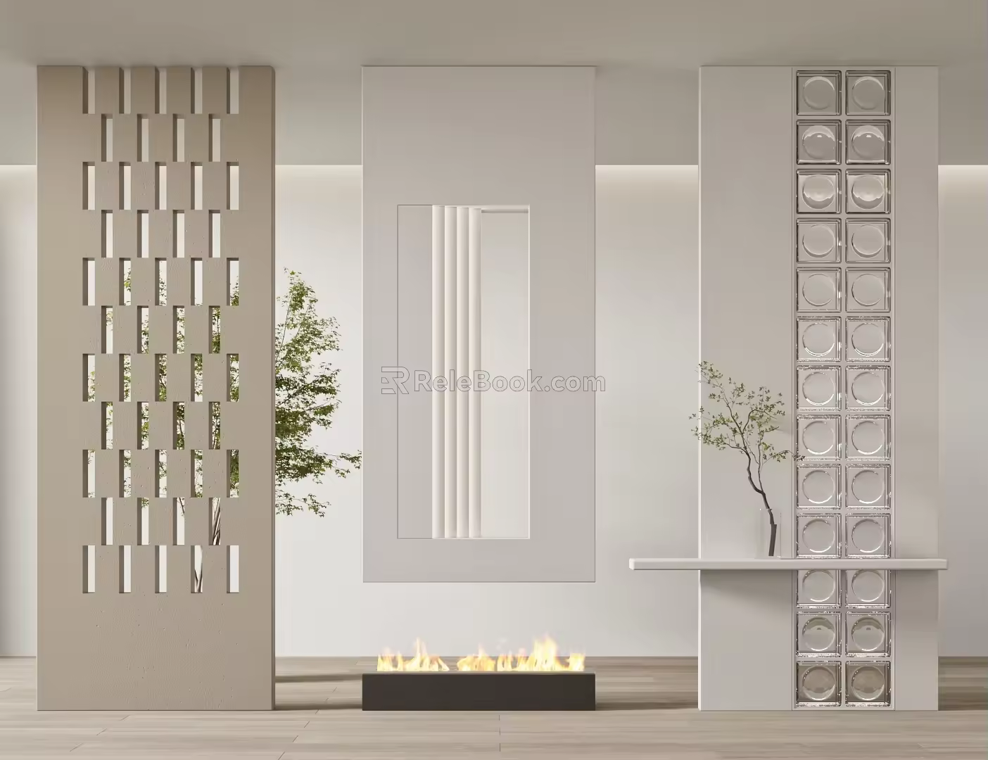 Modern partition porch partition 3d model