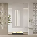 Modern partition porch partition 3d model