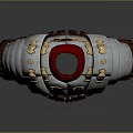 Roman Soldier Armor With Silver Chest Plate Red Lining And Golden Decorations