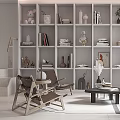 Modern Minimalist Living and Dining Room Interior With Sofa Dining Table And Cactus Plant