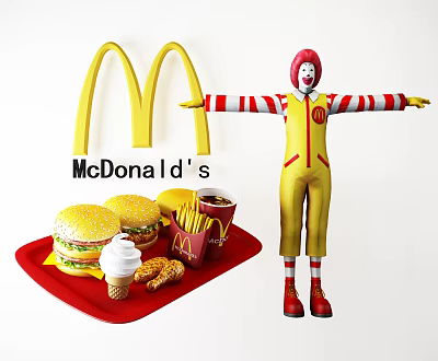 Modern Food McDonald's 3d model