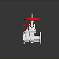 Silver Metal Valves With Red Handles And Different Sizes For Industrial Applications