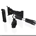 Disassembled Mechanical Equipment Parts Including Brackets Gears And Metal Components