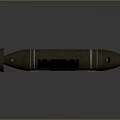Cylindrical Underwater Vessel With Rear Propeller Glass Windows And Metallic Surface