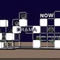 Illuminated Event Entrance with NOW Drama Sign and Cube Structure for Amusement Park