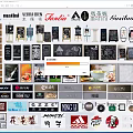 Advertising Billboards with Various Designs Including Chalkboard Style and Brand Logos