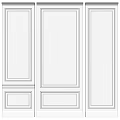 White Decorative Wall Paneling With Different Classic Panel Designs For Home Interior 3d model