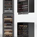 Modern Wine Coolers With Glass Doors Temperature Control And Multiple Shelves