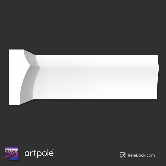 Modern White L Shaped Component With Smooth Surface And Architectural Design 3d model 