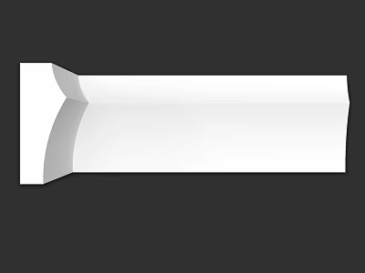 Modern White L Shaped Component With Smooth Surface And Architectural Design 3d model