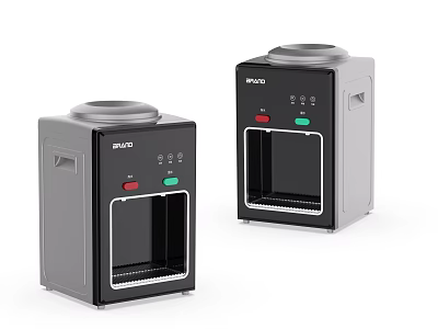 Two SHAYO Compact Electric Water Dispensers With Push Button Control And 3d model