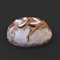 Artisan Bread With White Flour Dusted Crust And Golden Brown Texture