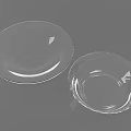 Transparent Glass Dinnerware Set with Oval Plate and Round Bowl