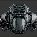 Futuristic Sci Fi Character In Metallic Armor With Helmet Standing Pose