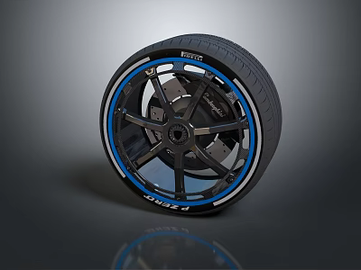 Modern Tire Wheel New Tire 3d model