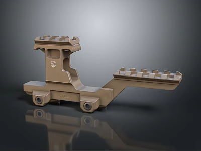 Mechanical Sculpture Carving of Precision Industrial Metal Part with Detailed Platforms and Holes 3d model