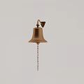 Two Vintage Brass Doorbell With Bell Shape And Hanging Chain Design