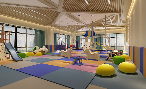 Modern Kindergarten Children's Classroom 3d model