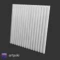 White Vertical Slatted Wall Panel with Clean Lines for Modern Interior Design
