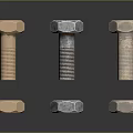 High Quality Hardware Tools Featuring Bolts and Nuts in Various Metal Finishes