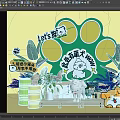 Cute Dog Photo Check-in Spot With Yellow Paw Print Green Plants And Cartoon Decorations