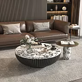 Modern Coffee Table Round Coffee Table Letters Coffee Table Marble Coffee Table Coffee Table Ornaments 3d model
