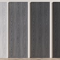 Modern solid wood wall panel beech background wall walnut background wall ash wood veneer 3d model