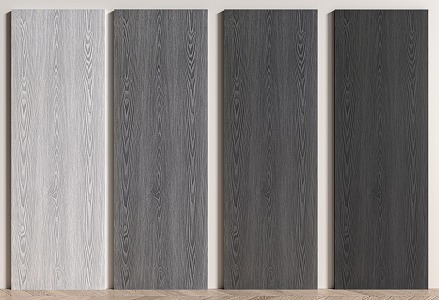 Modern solid wood wall panel beech background wall walnut background wall ash wood veneer 3d model