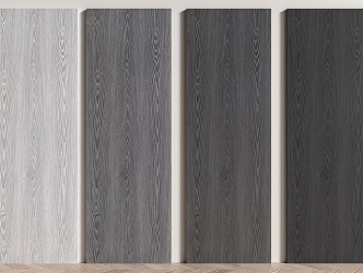 Modern solid wood wall panel beech background wall walnut background wall ash wood veneer 3d model