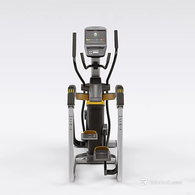 Modern Elliptical Trainer Home Gym Workout Equipment With LCD Display And Adjustable Pedals 3d model 
