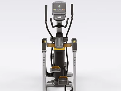 Modern Elliptical Trainer Home Gym Workout Equipment With LCD Display And Adjustable Pedals 3d model
