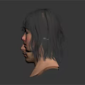 Male 3D Head Model With Female Counterpart On White Background And Reflection