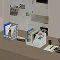 Neat Office Desk With Colorful Folders File Organizer Stationery And Supplies