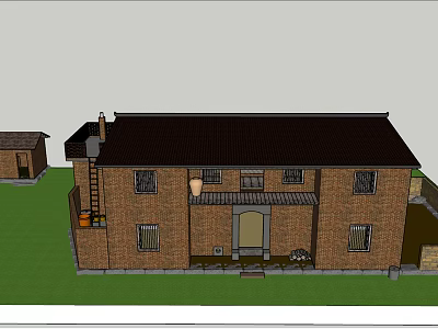 New Chinese House Home in Memory 3d model