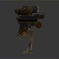 Mechanical Frog 3D Model Featuring Rusty Metal Robotic Structure And Biological Form