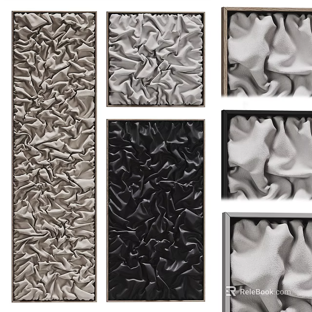 Modern Textured Picture Frames With Various Patterns And Color Options For Home Decor 3d model 