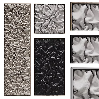 Modern Textured Picture Frames With Various Patterns And Color Options For Home Decor 3d model